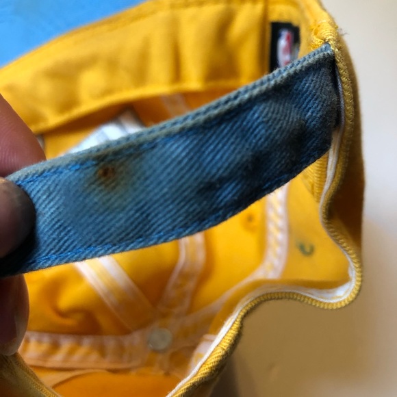 NBA Denver Nuggets Slouch Youth 13-14 Cap Hat Adidas Yellow/Blue adjustable - Picture 7 of 16